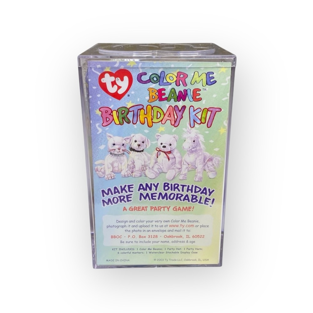 new Y2K Collectible: Beanie Babies Official Club 𖠌 Color Me Birthday Kit Dog 𖠌 - Picture 9 of 16